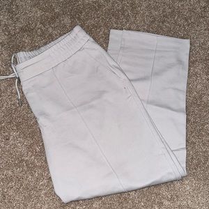 Light Grey Drawstring Dress Pants
